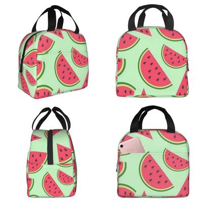 Cute Watermelon Slices Insulated Lunch Bag for Women Office Cooler Thermal Food Box Tote Portable Lunch Boxes Container