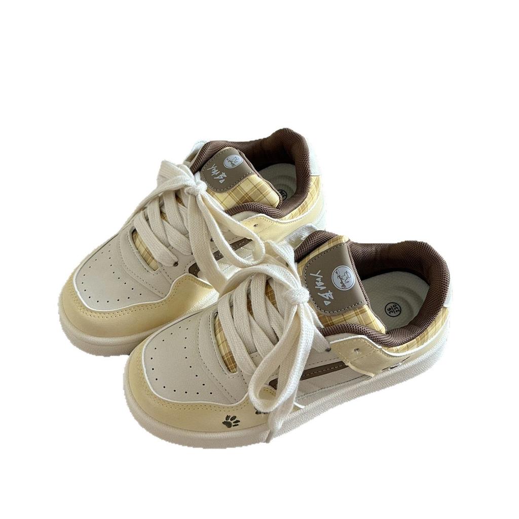 Cute puppy platform bread shoes schoolgirl autumn niche design with skirt