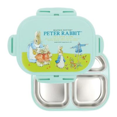 Peter Rabbit Låsbar säkerhetsplatta i rostfritt stål, Olive 3705, lock + tallrik, populära koreanska föräldraartiklar