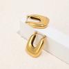 MamacitaSlay 316L Stainless Steel U-Shaped Hoop Earrings 18K Gold Plated Waterproof Jewelry Women's Classic Earrings 2026 Gift