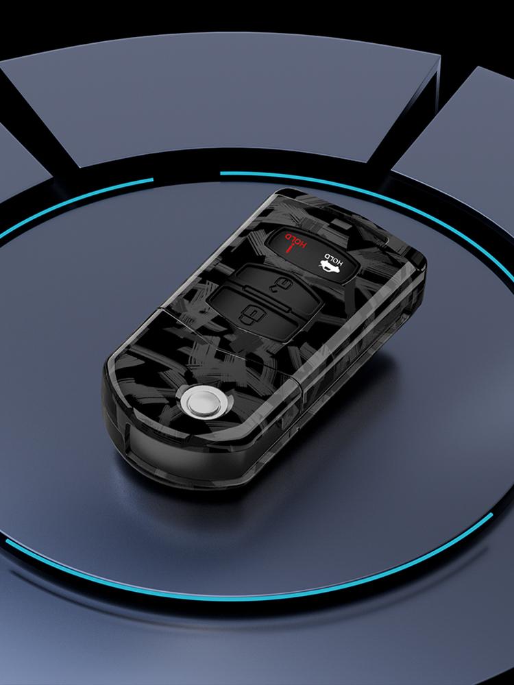 Kohlefaser-Optik Auto Schlüsselhülle Abdeckung Fob Für Mazda 2 3 5 6 8 Cx7 Cx-7 Cx5 Cx-5 Cx9 Cx-9 Mx5 Mx-5 M6 Rx8 Rx-8 2 3 4 Tasten Tasche