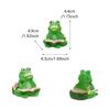 Pack of 3 Small Frogs Statues Ornaments for Indoor and Outdoor Use as Pot Lifters and Decorative Planter Risers Feet