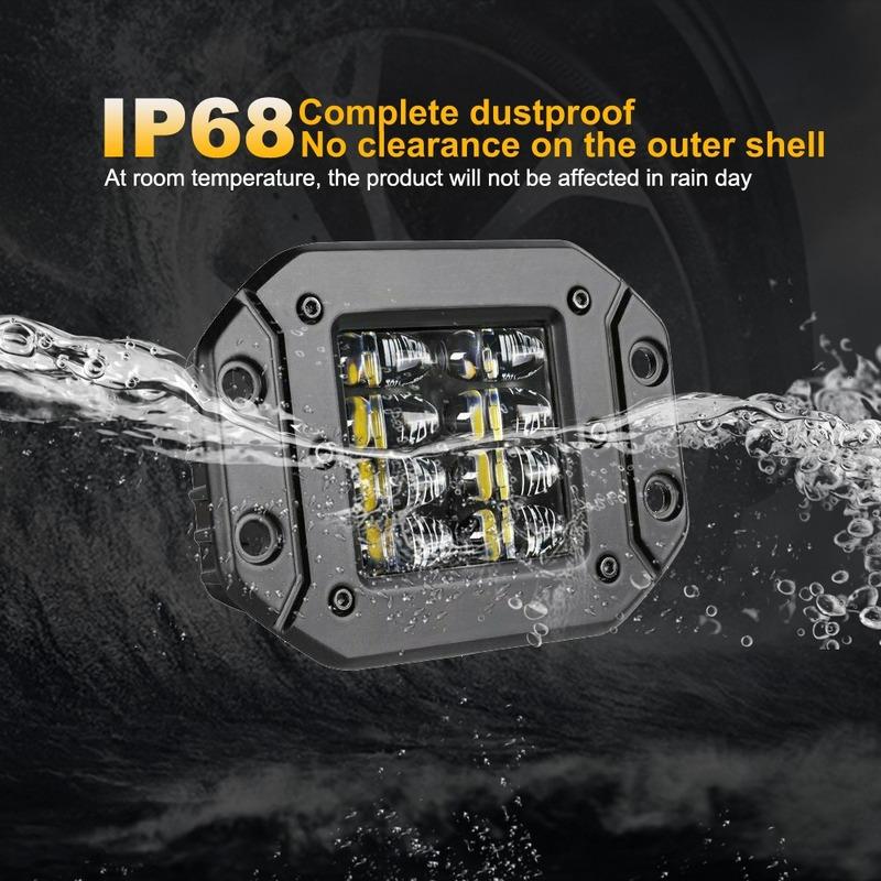 5" 40W Flush Mount LED Work Light For Tractors Boat Auto Off Road 4x4 12V 24V Spotlight LED Light Bar Car Driving Lamp