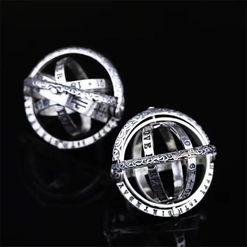 1PC Bague Balle Cosmique Collier Inversé Bijoux Style Rétro Métamorphique pour Hommes Femmes Bague Balle Astronomique