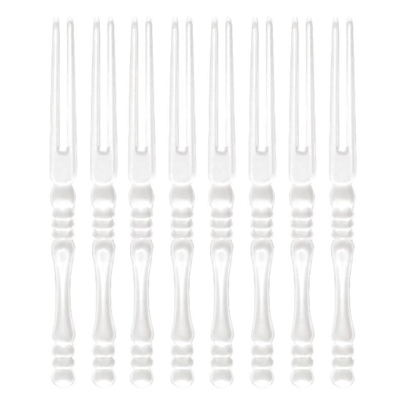 Nuoxian Transparent Disposable Plastic Fruit & Dessert Forks, 1200 Count