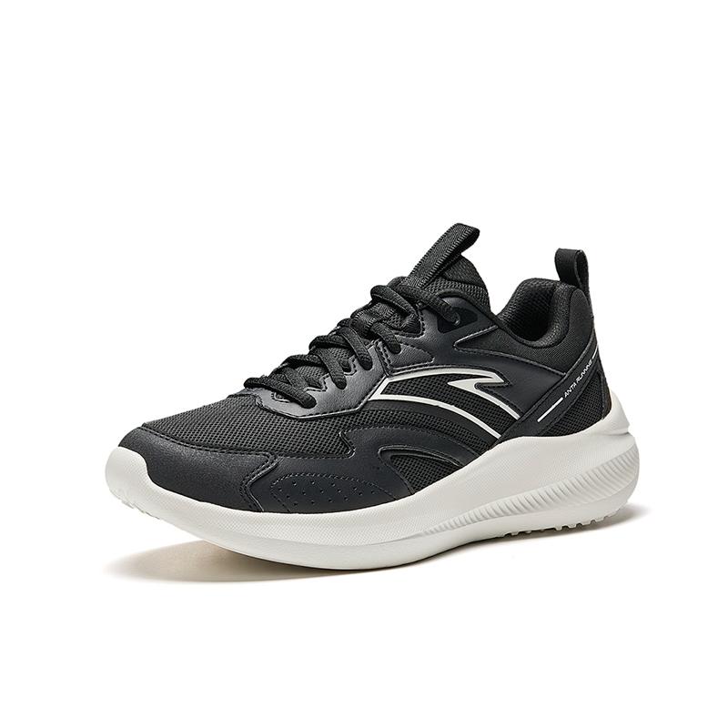 Anta Fashion Versatile Non-Slip Shock Absorbing Wear-Resistant Low-Top Casual Running Shoes Women sneaker Basic-Black Ivory-White 922515516-5