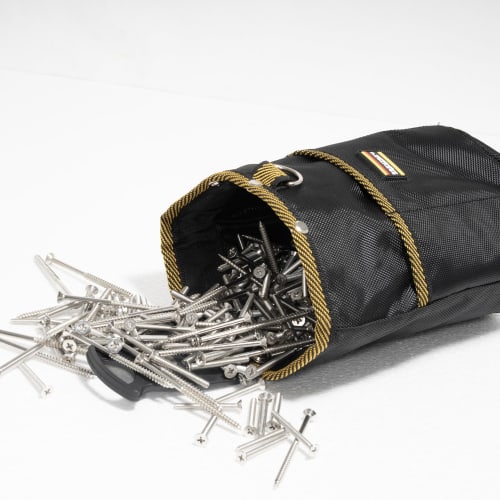 Bokuyoku Waist Pouch, Nail Pouch, 2-Tier, Spring-Locked Closure, Removable Tool Holder, Easy To Attach and Remove, Belt-Attachable, Small Tool Pouch,