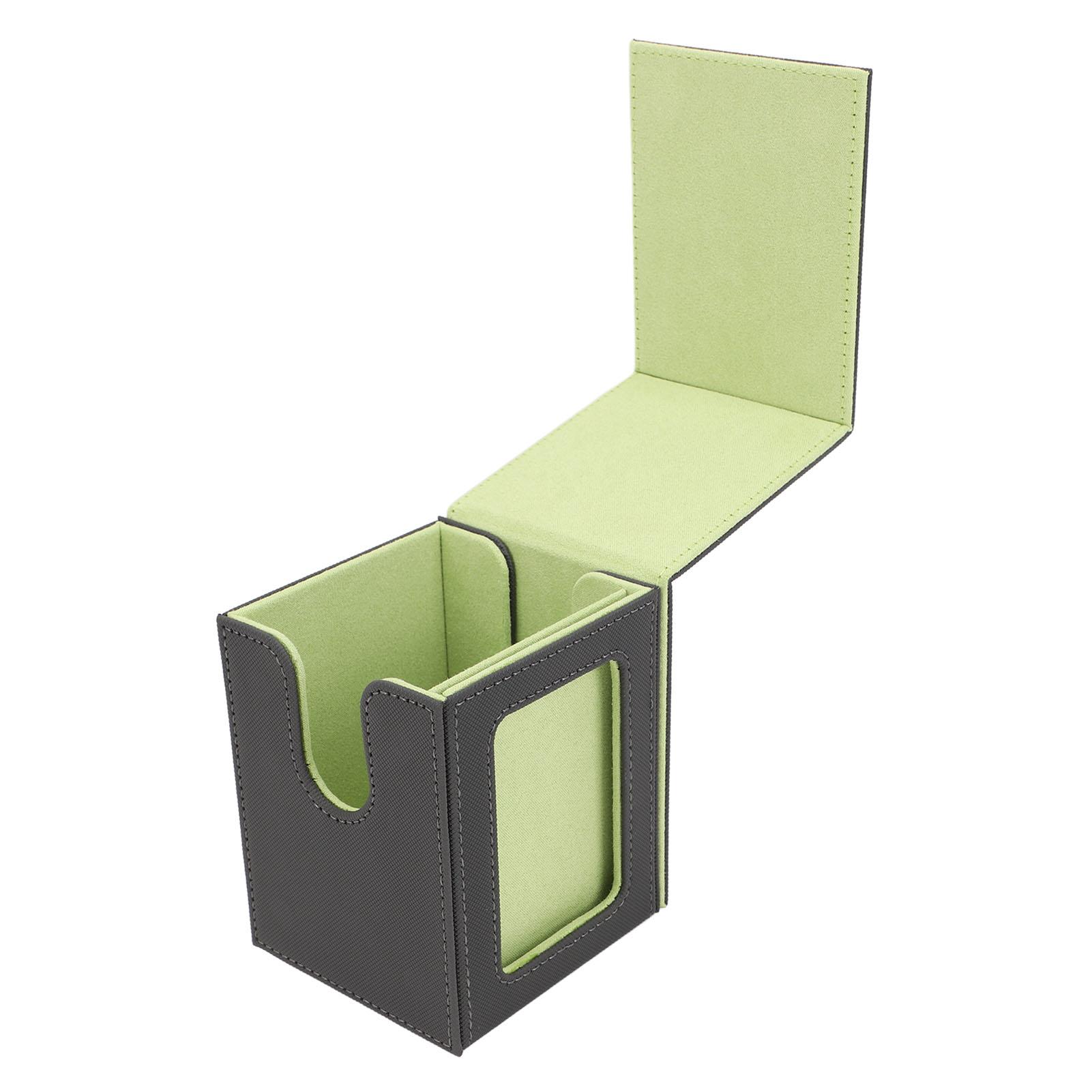 Коробка для колоды карт из ПУ-кожи с магнитной застежкой Отдельный кейс для колоды из 100 игровых карт Зеленый
