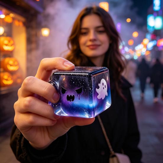 Stresswürfel Fidget Spielzeug Halloween Spielzeug, Geist Kürbis Augapfel Quetsch Partygeschenke Angstlinderung Sensorisch