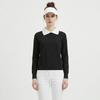  Shop    Women S Color MaTching Collar Neck Back Hem SpliT 4 Way Span Golf T ShirT Lb wSh 21103 Black