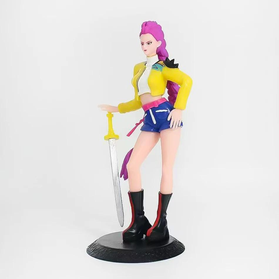 18cm Anime Kpop Demon Hunters Figure Action Toy Derpys Tiger Rumi Mira Zoey Sussy ornament Figurine Doll For Fans Christmas Gift