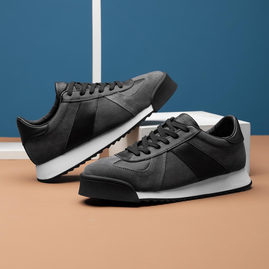 2025 direct supply men's shoes leather retro small black shoes men's autumn new leather casual board shoes sports shoes trendy shoes