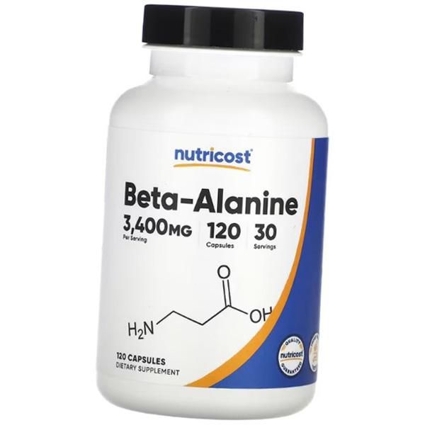Бета Аланин в капсулах, Beta-Alanine 3400, Nutricost (27647027)