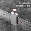 Exclusive Stainless Steel Straight Ruler with Positioning Block and Scribing Limiter - 15/20/30/40cm for Woodworking