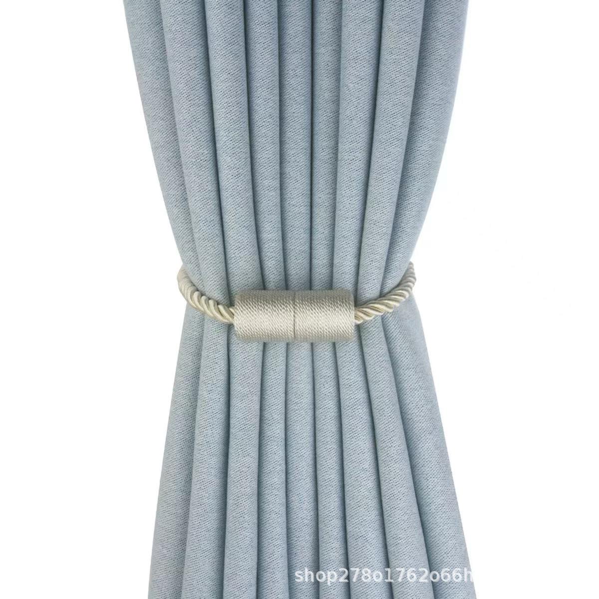 

Магнитные подхваты для штор Современные декоративные подхваты Держатели для штор без сверления с сильными магнитами для оконных драпировок 48cm бежевый