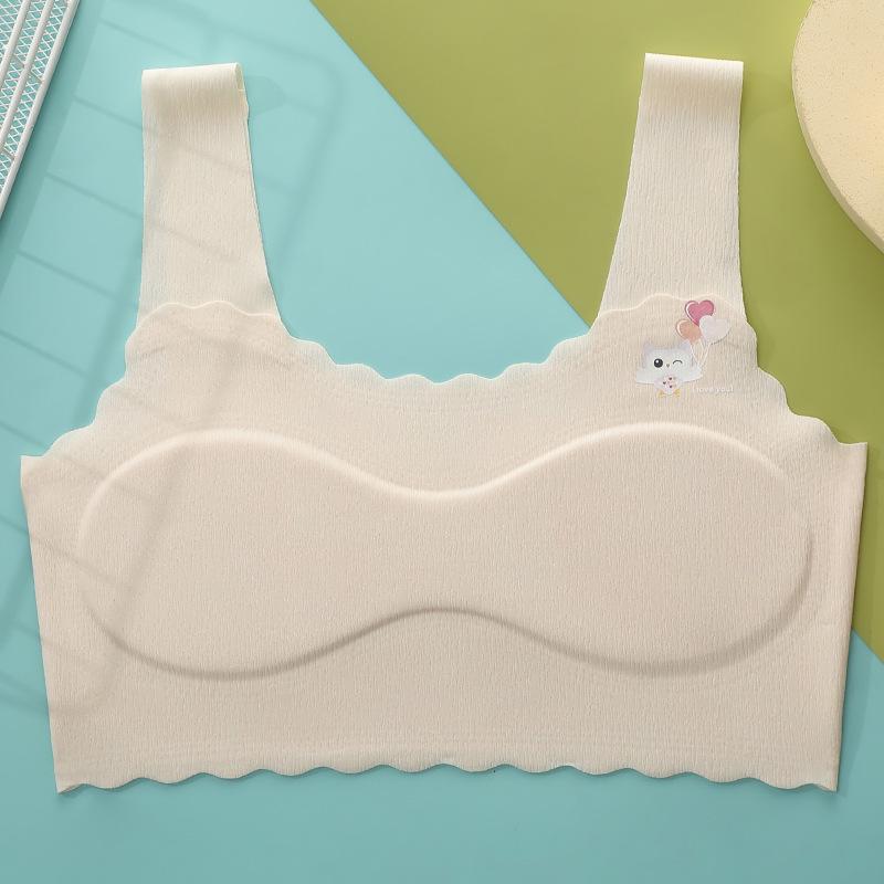 Ice Silk Girls' Training Bra - Junior High Sports Vest for Puberty