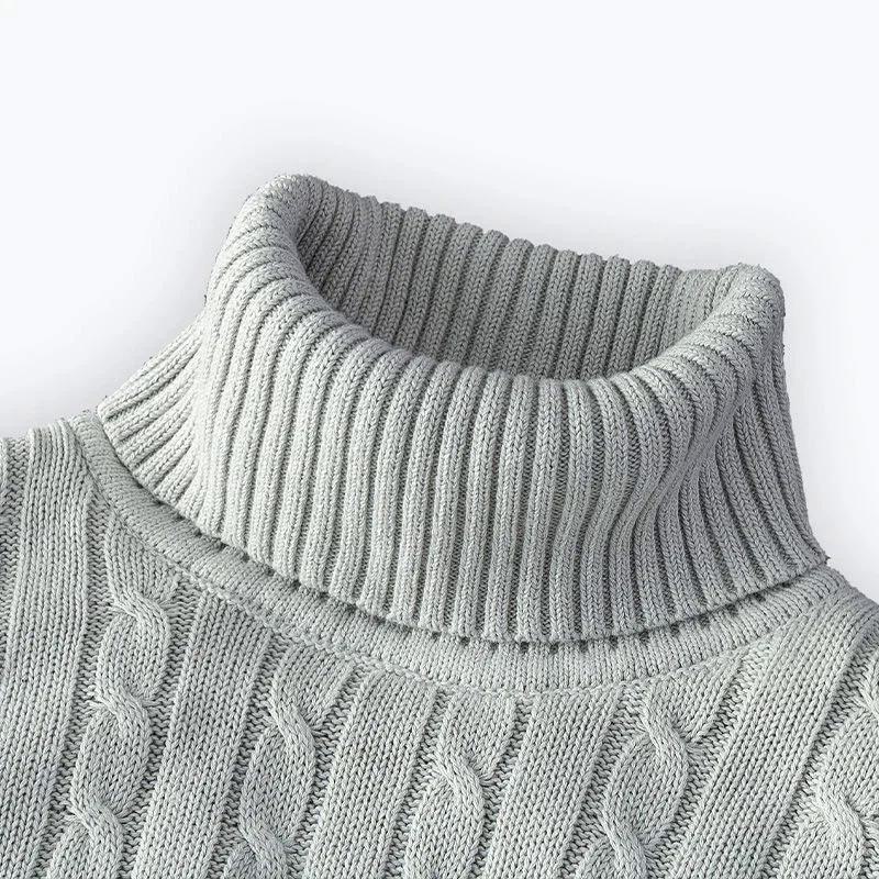Pánský pletený svetr s rolákem Slim Fit – kolekce podzim/zima 2023