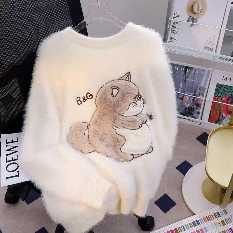 

Свитер Sticky Milk Pure Desire - Вязаное ленивое пальто на осень/зиму для молодых девушек. XL 125-140 lbs