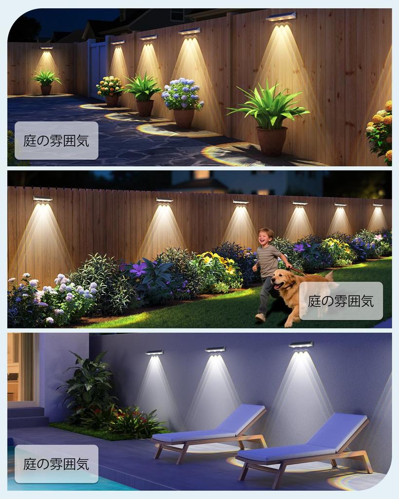 YiLaie Solar IP67 2000mAh High Capacity LED Garden Auto High Solar Easy Zero Electricity Suitable for Front and Parking 3 Adjustable Light Warm