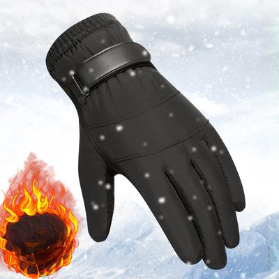 Ski Gloves Outdoor Cotton Men and Women Autumn and Winter Motorcycle Riding Waterproof Plus Velvet Thickened Touch Screen Warm Gloves