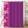 Pink Purple Shower Curtain With Blossom Floral Design For Bathroom Decor Waterproof Fabric