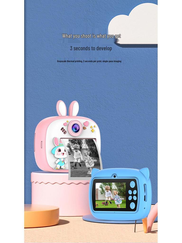 Instant Print Digital Camera for Kids - Photography and Learning Toy for Birthdays