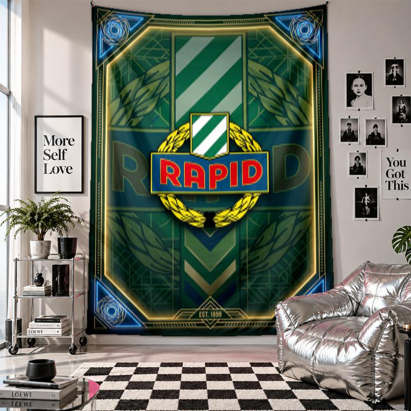 Rapid Wien FC Wall Tapestry Home Decor Wall Hanging Cloth for Bedroom Living Room Background