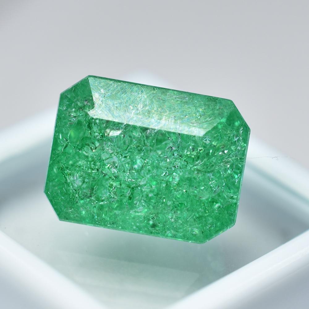 Natural Green Emerald Loose Gemstone Emerald Cut 20.3 ct Unique Stone for Jewelry Making and Crafts