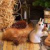 Artificial Squirrel Christmas Hanging Ornament Holiday Pendant Home Wall Decor Christmas Tree Decoration