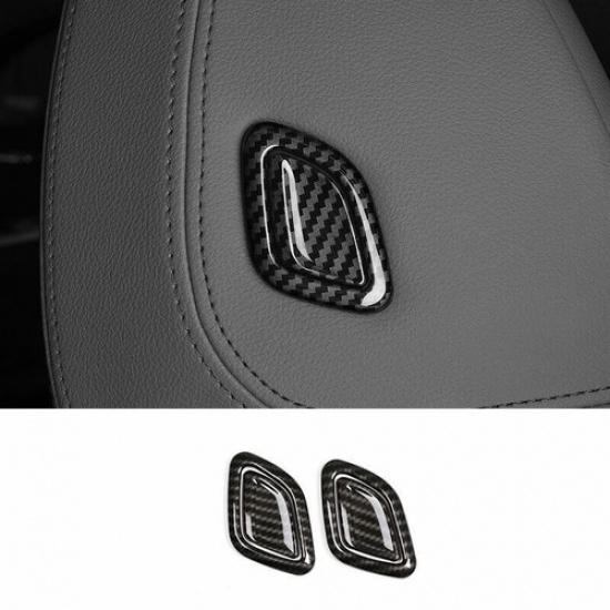 For BMW X3 G01 X4 2018-Carbon Fiber Seat Headrest Switch Button Cover Trim
