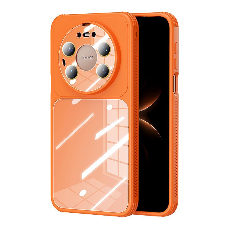Applicable to Huawei Mate80Promax tempered glass mobile phone case Xiaomi 17 four-corner anti-drop FindX9 silicone case