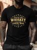 T-shirt with Golden Typography Featuring Whiskey And Country Music