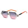 New Square Sunglasses Women Vintage Rivets Trending Clear Ocean Gradient Lens Shades UV400 Men Punk Sun Glasses