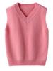 New Kids' 100% Wool V-Neck Sleeveless Sweater