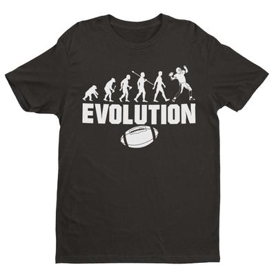 EVOLUTION OF AMERICAN FOOTBALL Funny T Shirt Gridiron Fan Touchdown Gift Idea