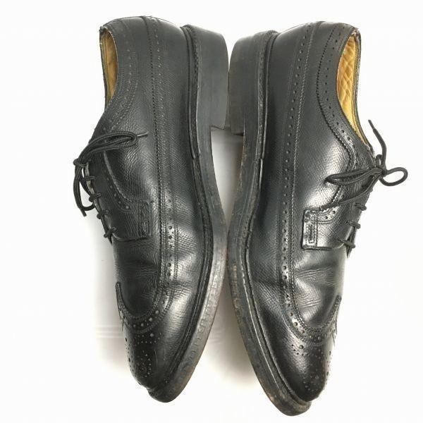 80s Vintage FLORSHEIM Kenmoor Wingtip Business Shoes Black Size Approx. 28.529.5(USED)