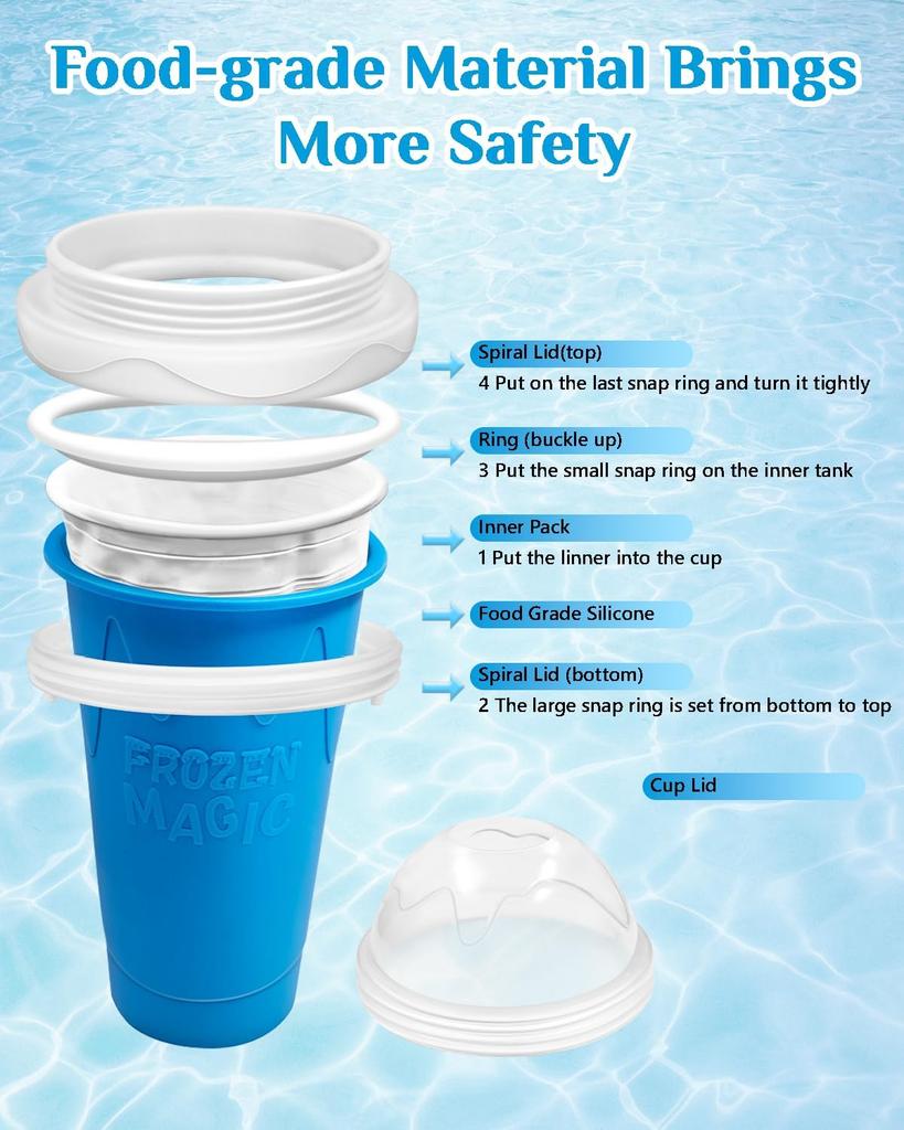 Slushie Cup, Funny Slushy Maker Cups, Cool Stuff Things Gadgets, Stocking Stuffers White Elephant Gifts Party Favors for Boys Girls Teens Students