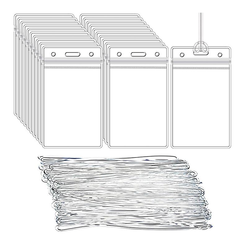2Pcs Resealable Waterproof Clear Ship Ticket Card Sleeve Pvc Luggage Tag Travel Accessories For Bags