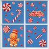 Customizable Party Scene Decorations Christmas Static Window Clings for Glass, Decorations, Gingerbread Man Festive Gift Friends Family Candy