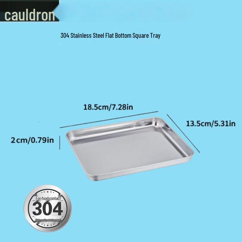 304 Stainless Steel Flat Rectangular Dinner Plate