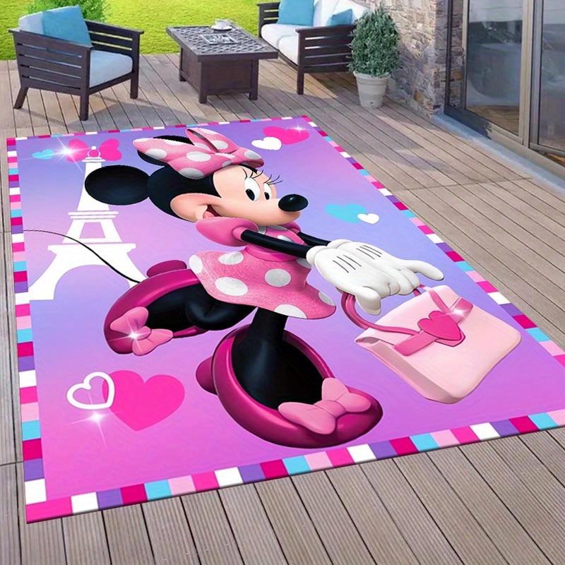 1pc Minnie Pattern Area Rug Soft Flannel Floor Mat for Living Room, Office, Bedroom, Outdoor and Camping, Sofa Coffee Table Floor Mat, Decor