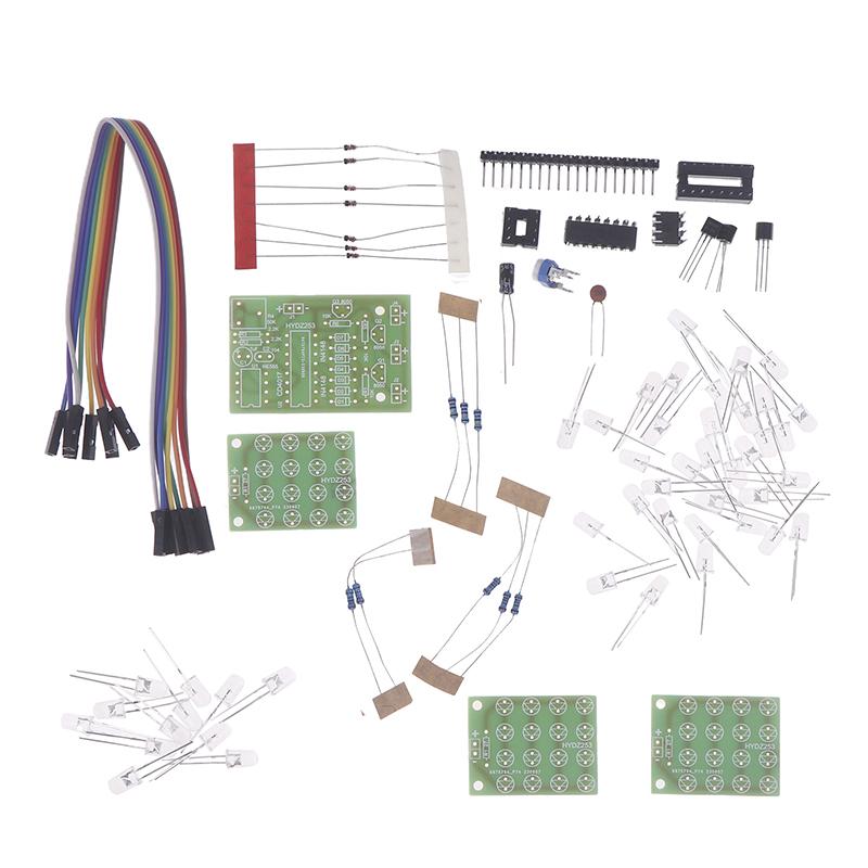Cd4017+Ne555 Rot Weiß Blau LED Wasserlicht Produktion DIY Kit Löten Lernen Elektronisches Modul Ersatzteile Tj-56-715 DC 12V