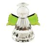 Crystal Angel Figurine Decorative Glass Sculpture Tabletop Ornament Faceted Design with Wings and Halo for Home Office Display