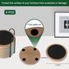 Heat Resistant Felt Wooden Tea Mat Vintage Wooden Drink Placemats Round Wood Coasters  Coffee Bar