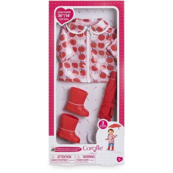 Coffret Jour De Pluie &amp; Accessoires - COROLLE - 3 accessoires - pour poupée 36cm Ma Corolle - dès 3 ans