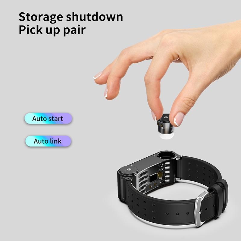L890 2 в 1 Умные часы с Bluetooth наушниками Smartbracelet Наушники  Поддержка обнаружения движения Вызывающий информация Напоминание \u0026 Съемка  купить недорого — выгодные цены, бесплатная доставка, реальные отзывы с  фото — Joom