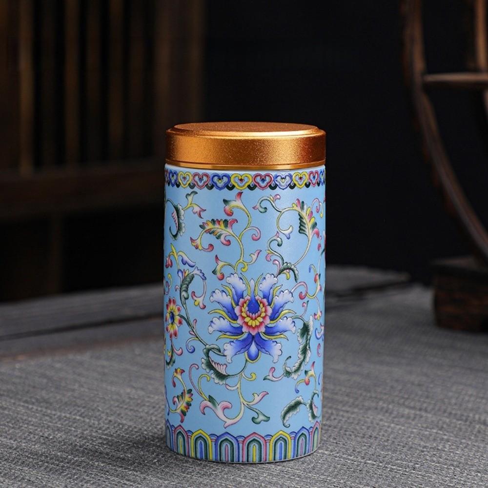 Chinese Style Empty Tea Tin Can Mini Storage Jar Storage Can Tea Canister  Green Black Tea