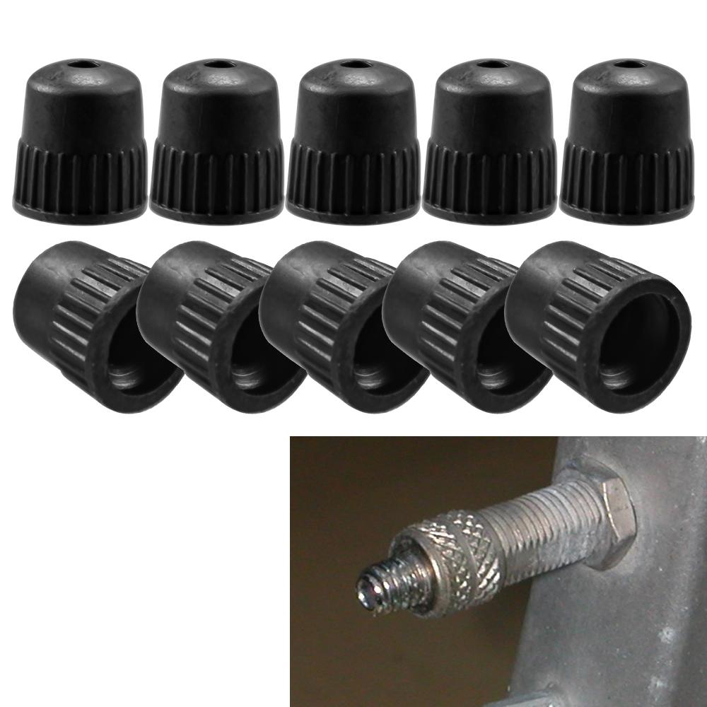 10/30/50Pcs Black Valve Caps Plastic Bike Tire Caps Air Dust Covers-Used on Valves for Bicycle, MTB Mountain, Road Bike