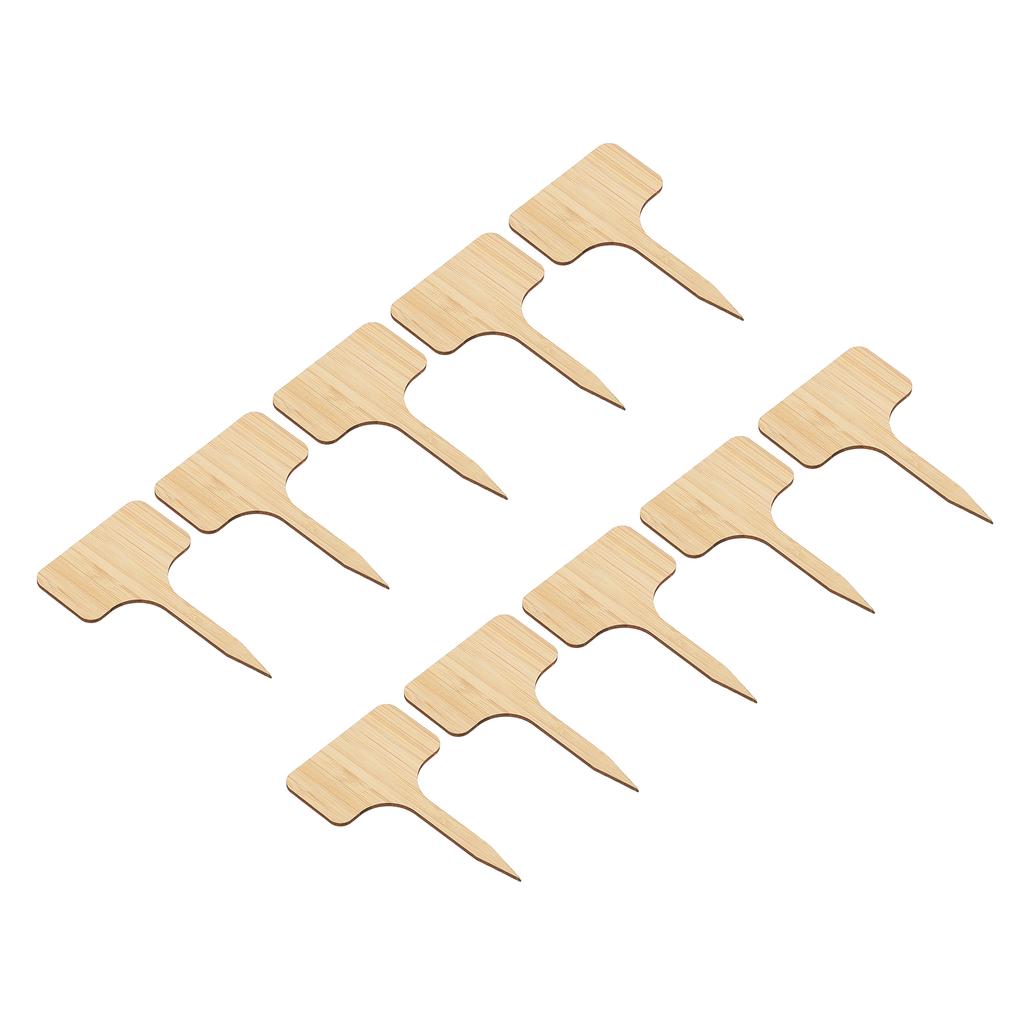 10pcs Plant Labels Bamboo Material Easy Writing 1/8 In Thickness Decorative Garden Markers for