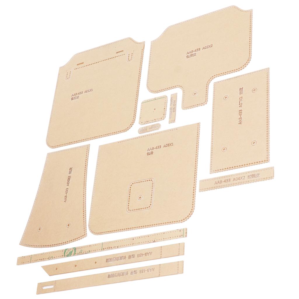 12Pcs Clear Acrylic Shoulder Bag Pattern Template Handbag Pattern Stencil Template for Leather Hand Craft DIY Tool